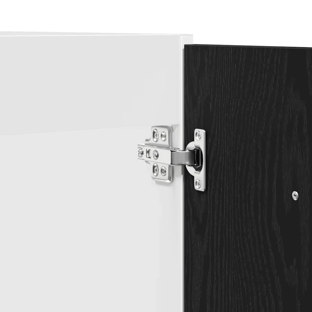 Mueble Bajo para Fregadero Roble Negro 80x46x81,5 cm Madera Ingenierizada