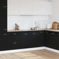 Mueble Bajo para Fregadero Roble Negro 80x46x81,5 cm Madera Ingenierizada