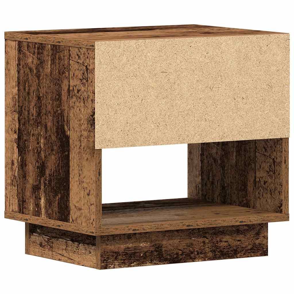 Mesita de Noche con cajón 2 pcs Madera vieja 45 x 34 x 44 cm