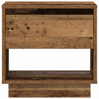 Mesita de Noche con cajón 2 pcs Madera vieja 45 x 34 x 44 cm
