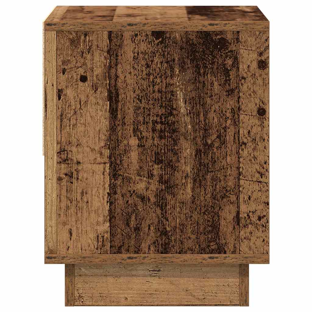 Mesita de Noche con cajón 2 pcs Madera vieja 45 x 34 x 44 cm