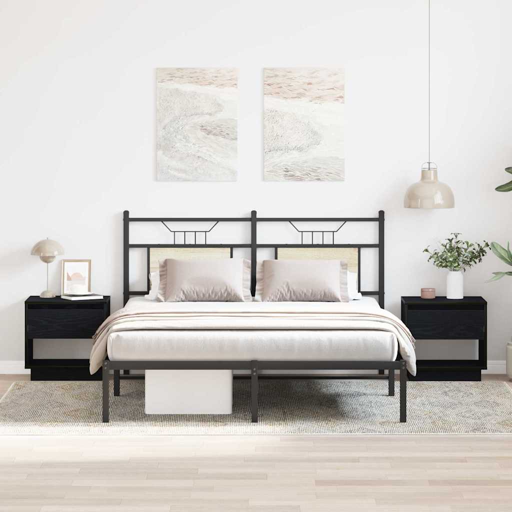 Mesita de Noche con cajón 2 pcs Madera vieja 45 x 34 x 44 cm