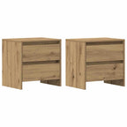 Armario de Noche 2 pcs Roble artesanal 45 x 34 x 44,5 cm