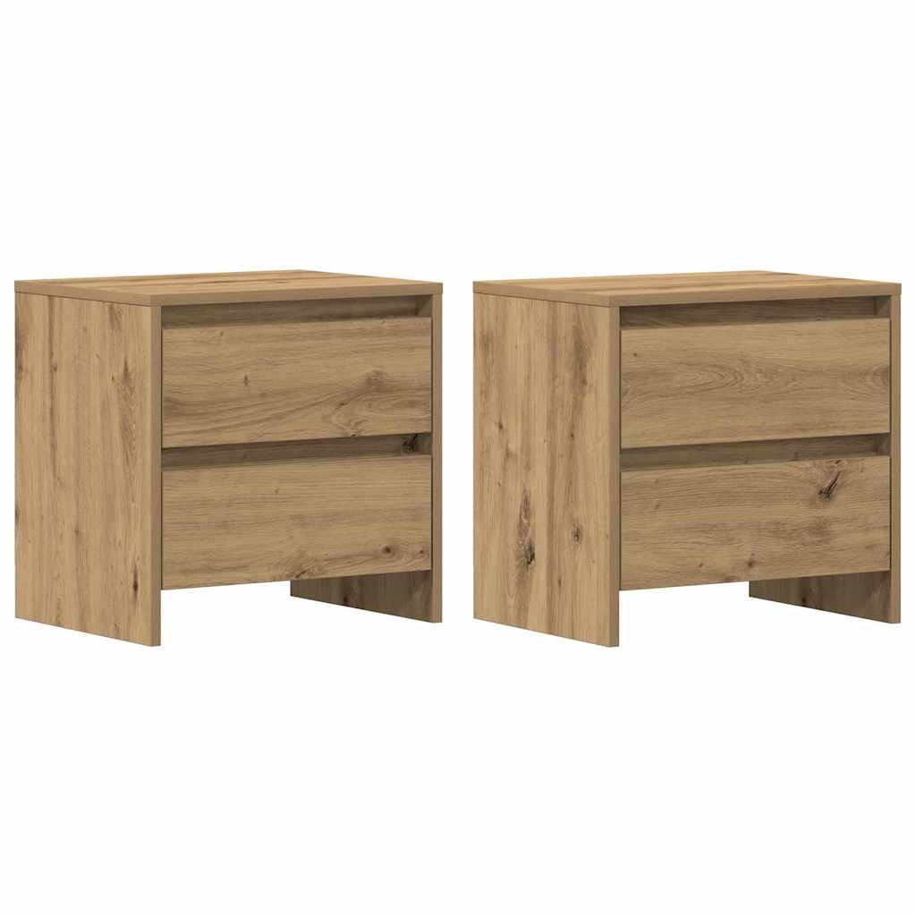 Armario de Noche 2 pcs Roble artesanal 45 x 34 x 44,5 cm