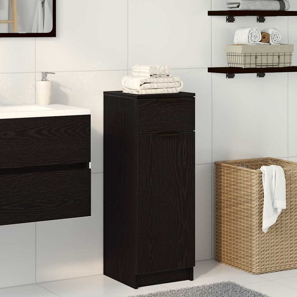 Bathroom cabinet with drawer Old wood 32 x 34 x 90 cm