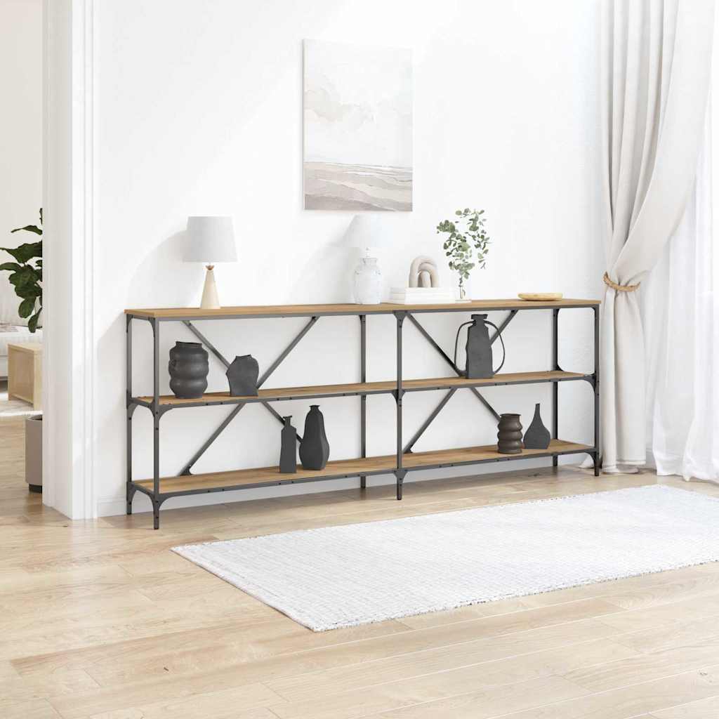 Console Table with shelf Artisan Oak 160 x 30 x 75 cm