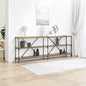 Mesa Consola con estante Roble artesanal 160 x 30 x 75 cm
