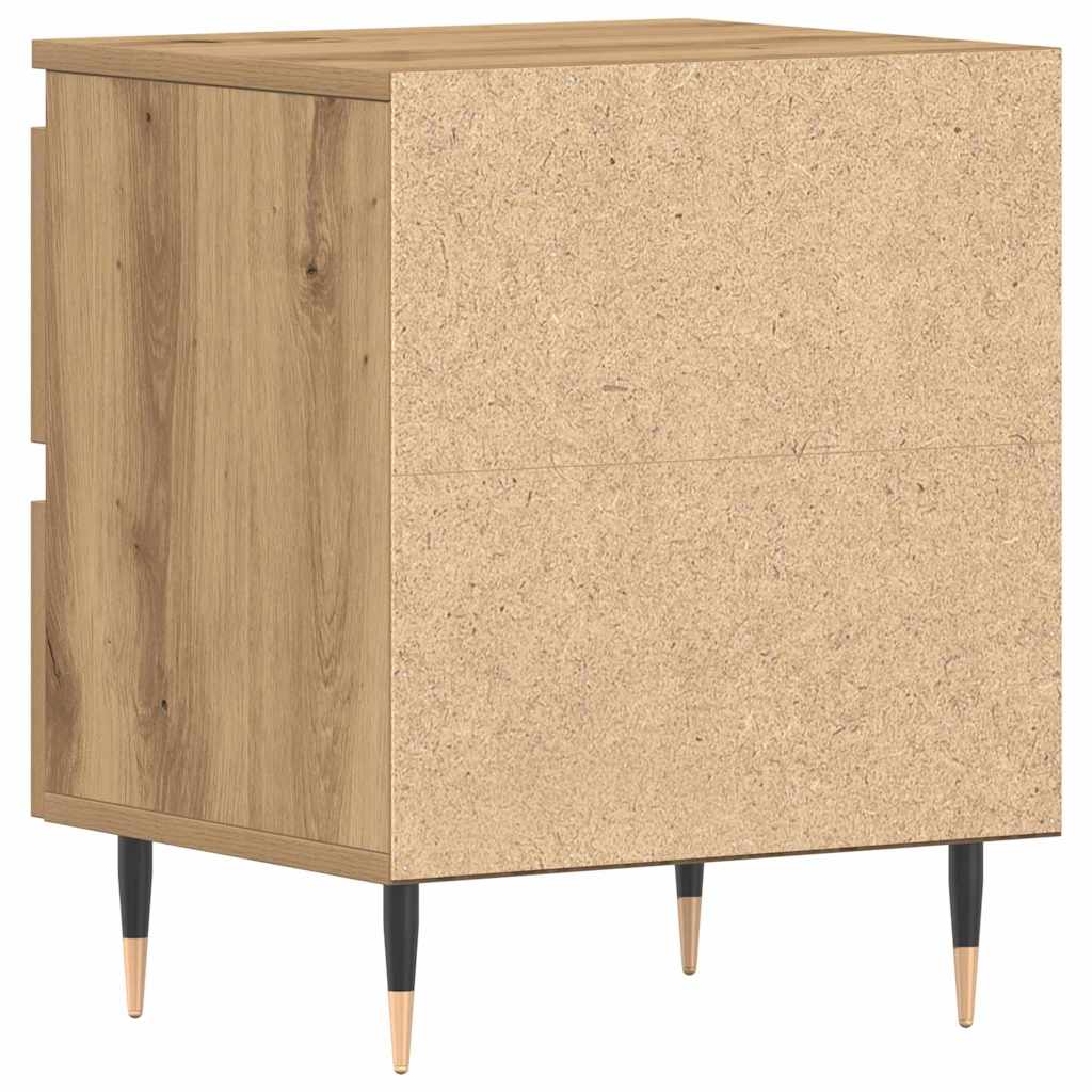 Armario de Noche 2 pcs Roble artesanal 40 x 35 x 50 cm
