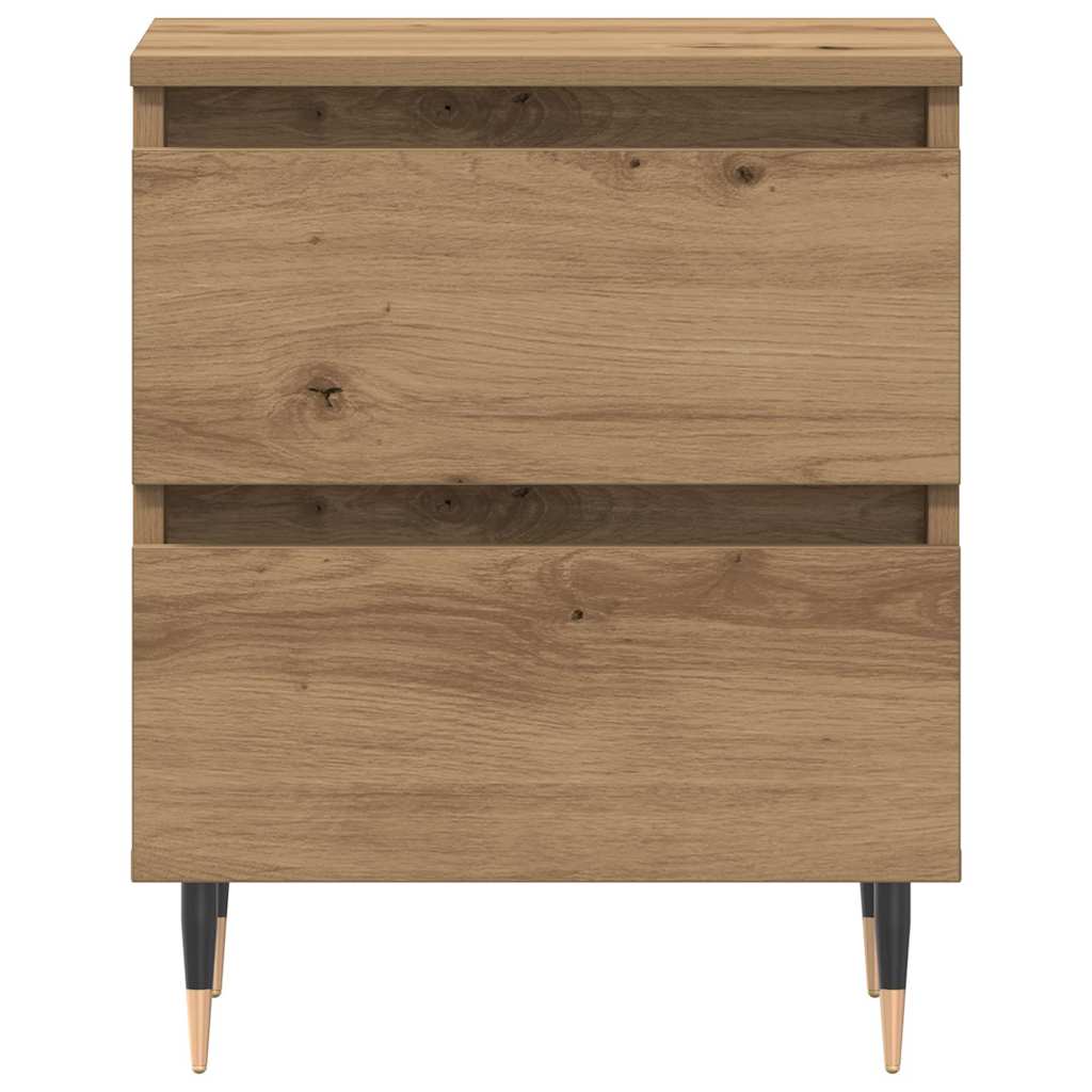 Armario de Noche 2 pcs Roble artesanal 40 x 35 x 50 cm
