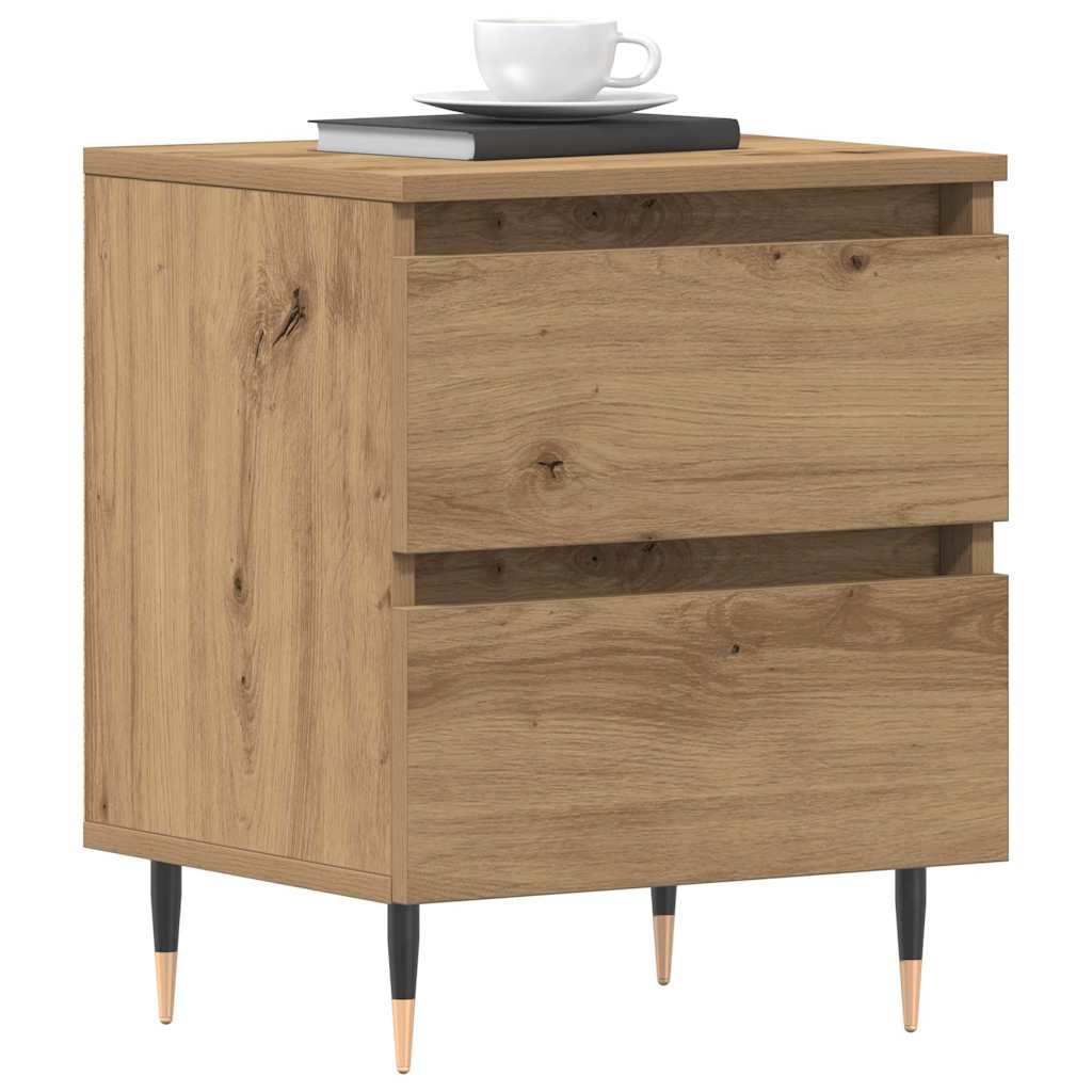 Armario de Noche 2 pcs Roble artesanal 40 x 35 x 50 cm