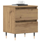 Armario de Noche 2 pcs Roble artesanal 40 x 35 x 50 cm