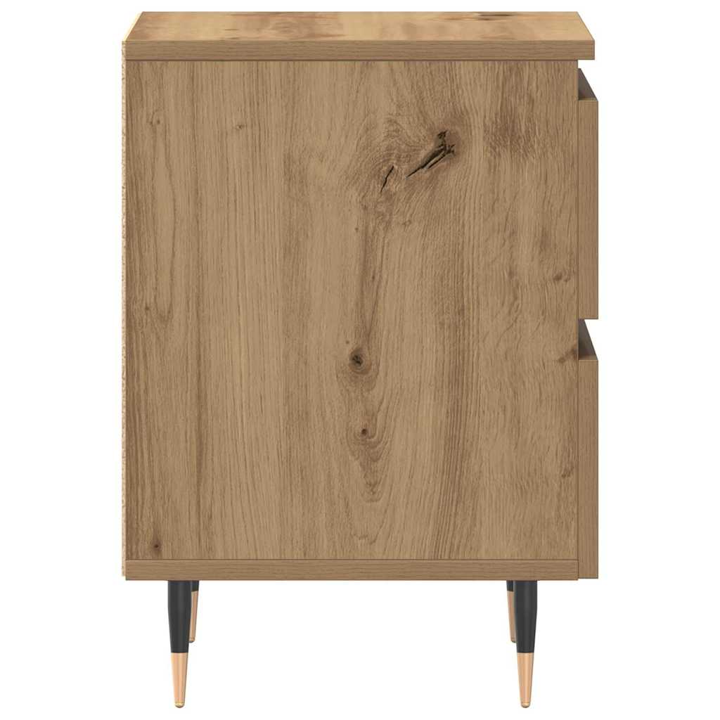 Armario de Noche 2 pcs Roble artesanal 40 x 35 x 50 cm