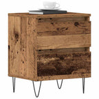 Armario de Noche con cajón 2 pcs Madera vieja 40 x 35 x 50 cm