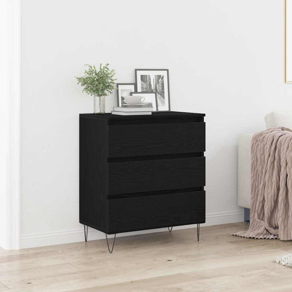 Aparador Roble Negro 60 x 35 x 70 cm Madera de ingeniería