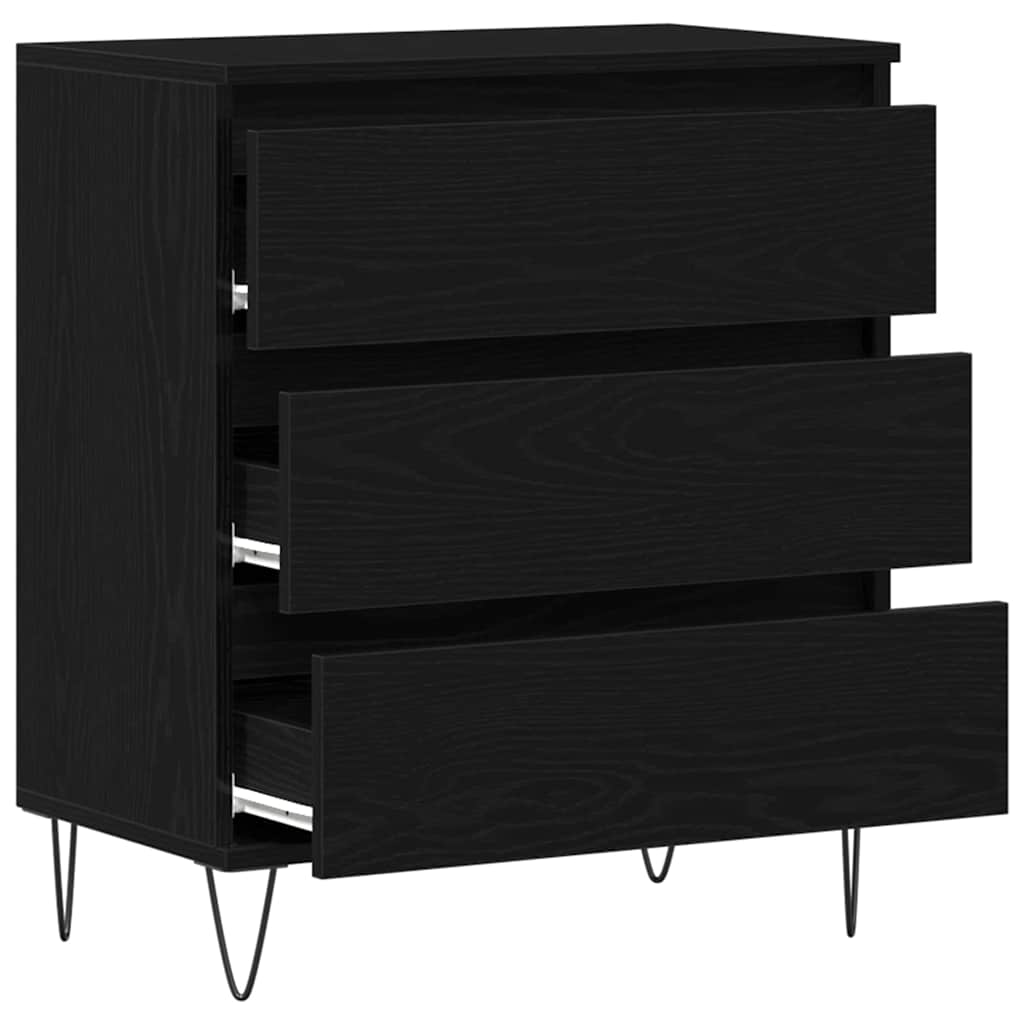 Aparador Roble Negro 60 x 35 x 70 cm Madera de ingeniería