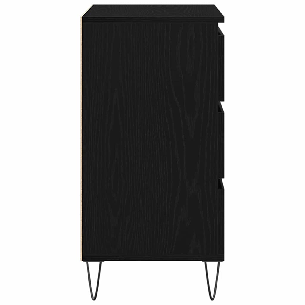 Aparador Roble Negro 60 x 35 x 70 cm Madera de ingeniería