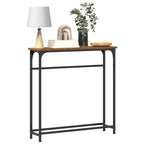 Mesa Consola con estante Madera vieja 75 x 19,5 x 75 cm
