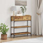Mesa Consola con cajón Madera vieja 72.5 x 25 x 75 cm