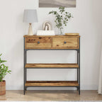 Mesa Consola con cajón Madera vieja 72.5 x 25 x 75 cm