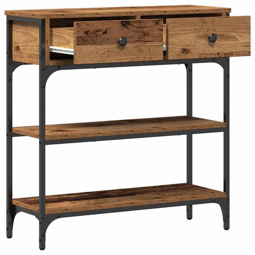 Mesa Consola con cajón Madera vieja 72.5 x 25 x 75 cm