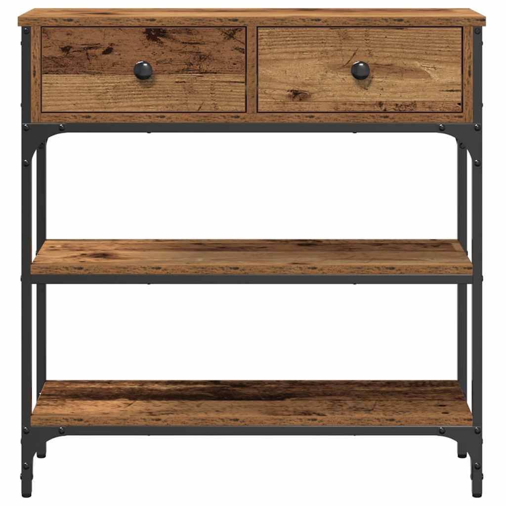 Mesa Consola con cajón Madera vieja 72.5 x 25 x 75 cm