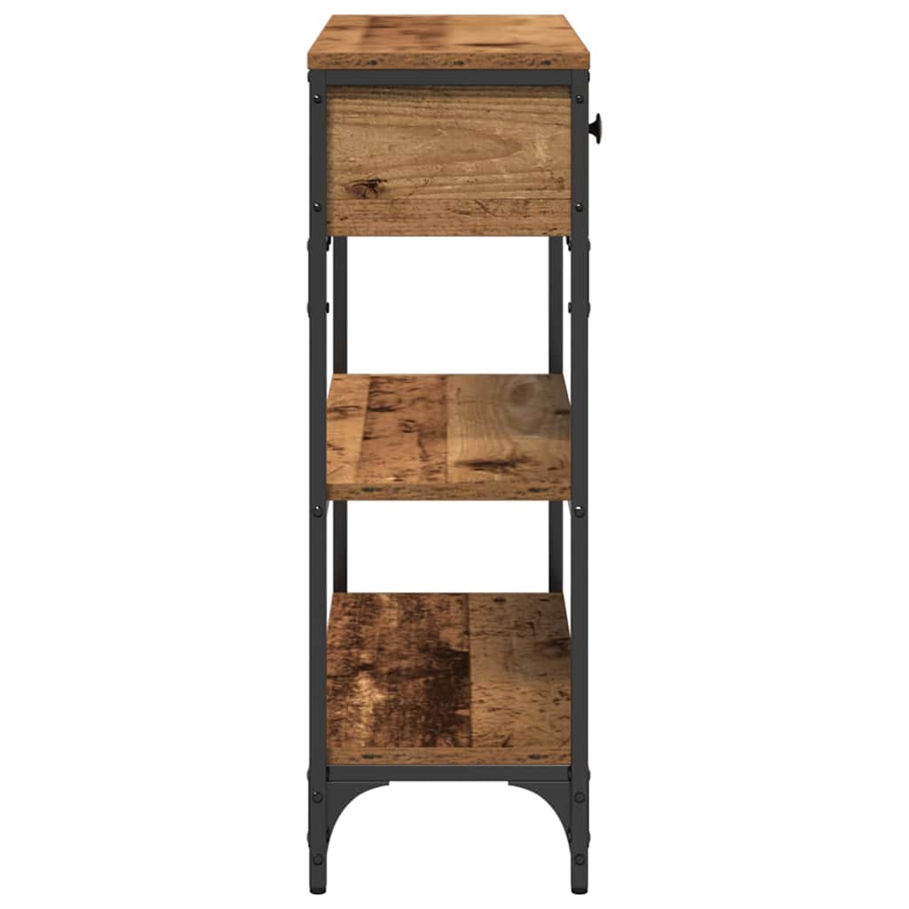 Mesa Consola con cajón Madera vieja 72.5 x 25 x 75 cm