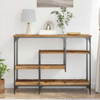 Mesa Consola con estante Madera vieja 100 x 35 x 75 cm