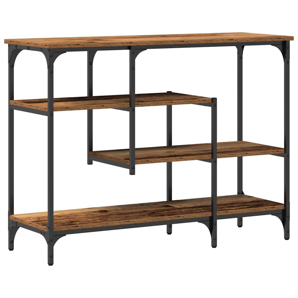 Mesa Consola con estante Madera vieja 100 x 35 x 75 cm