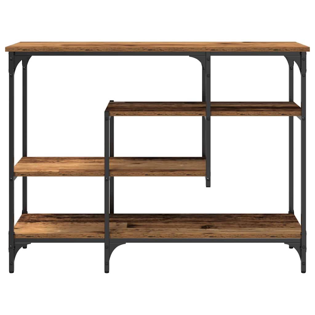 Mesa Consola con estante Madera vieja 100 x 35 x 75 cm