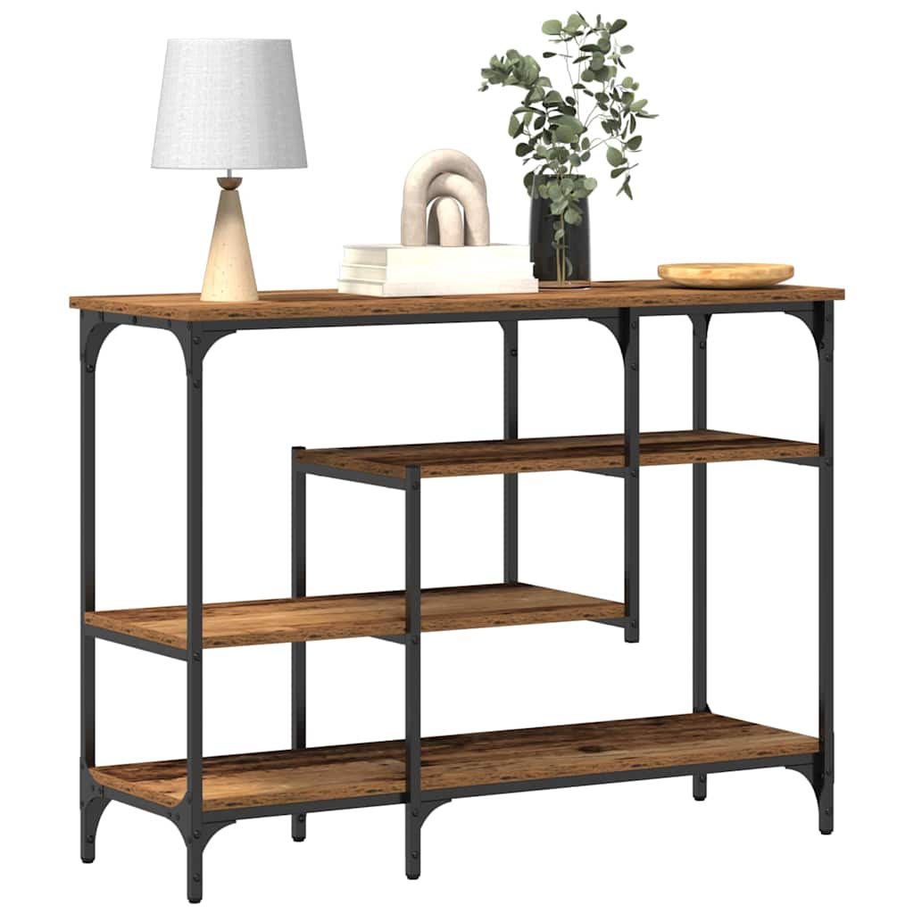 Mesa Consola con estante Madera vieja 100 x 35 x 75 cm