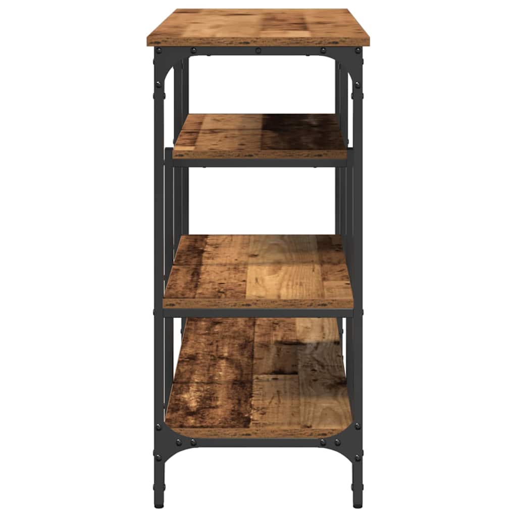 Mesa Consola con estante Madera vieja 100 x 35 x 75 cm