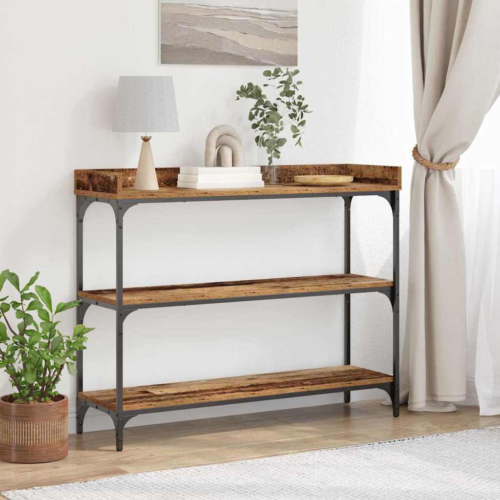 Console Table with Shelf Sonoma Gray 101 x 35 x 80.5 cm