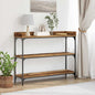 Mesa Consola con estante Gris Sonoma 101 x 35 x 80,5 cm