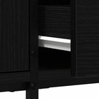 Mueble de TV Roble negro 200 x 25 x 44 cm Madera de ingeniería