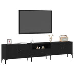 Mueble de TV Roble negro 200 x 25 x 44 cm Madera de ingeniería