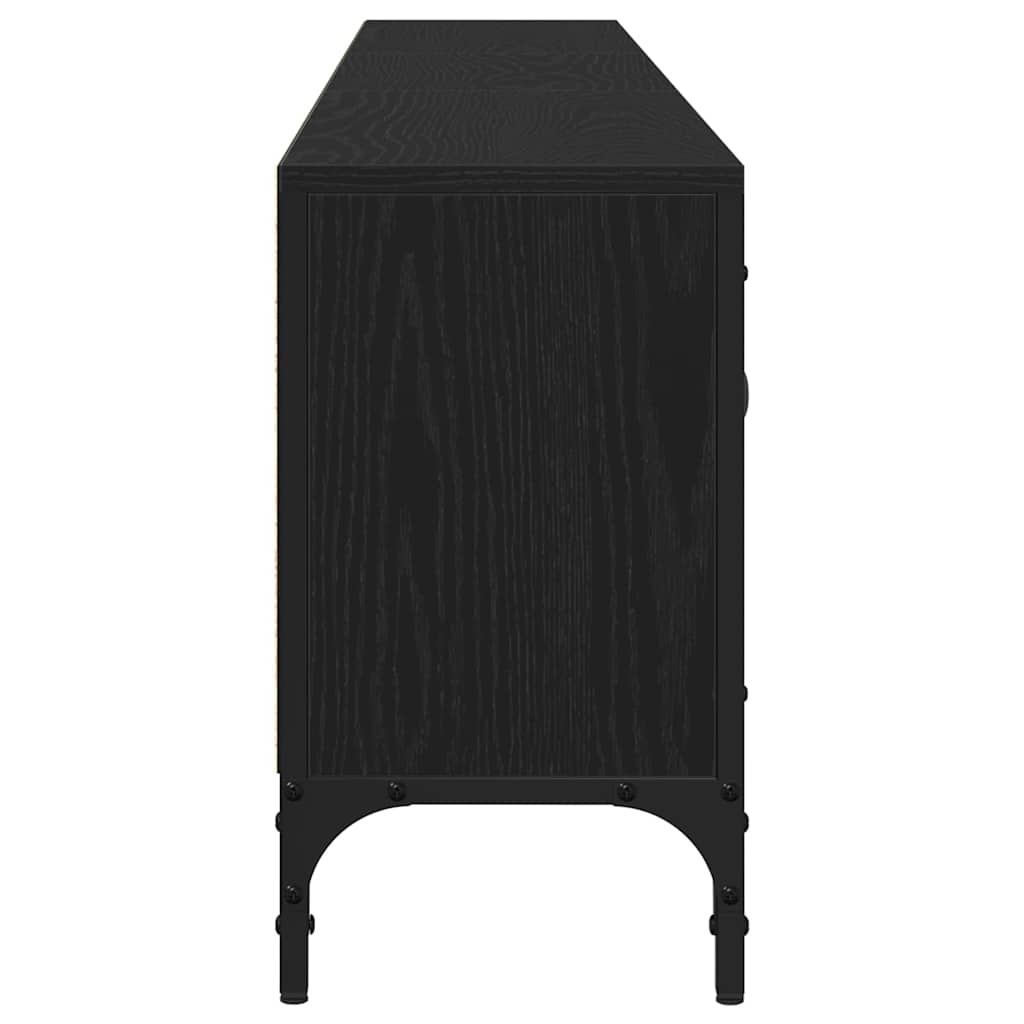 Mueble de TV Roble negro 200 x 25 x 44 cm Madera de ingeniería