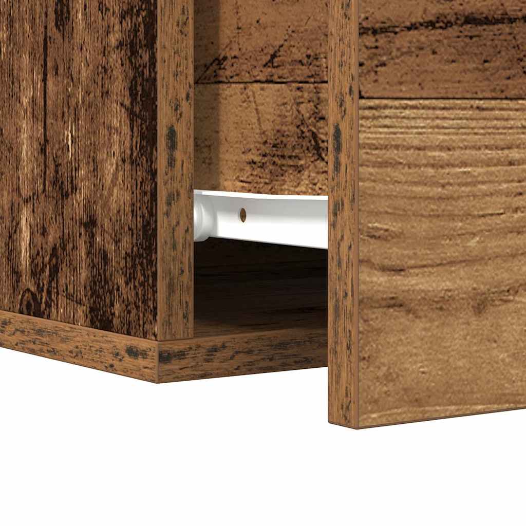 Armario de Noche 2 pcs Madera vieja 35 x 35 x 20 cm