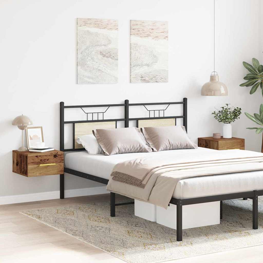 Armario de Noche 2 pcs Madera vieja 35 x 35 x 20 cm