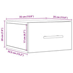 Armario de Noche 2 pcs Madera vieja 35 x 35 x 20 cm