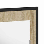 Espejo de baño con estante con espejo Negro 50 x 12 x 60 cm