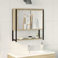Espejo de baño con estante con espejo Beige 60 x 16 x 60 cm