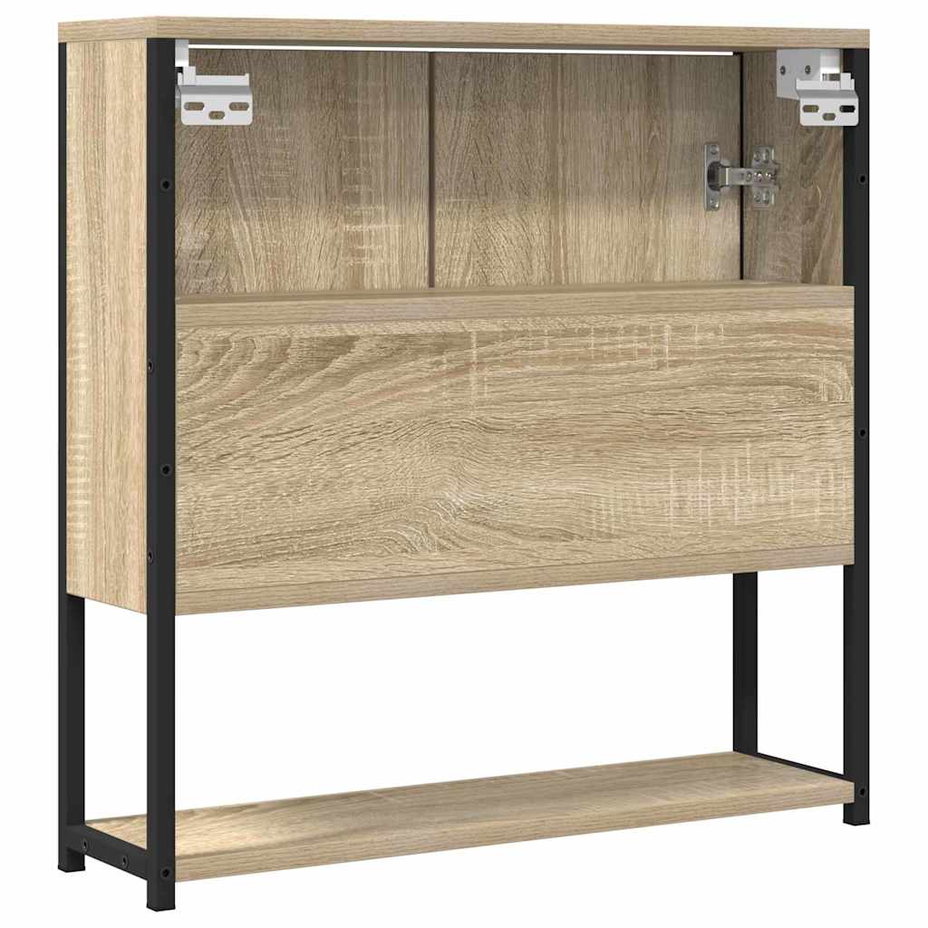 Espejo de baño con estante con espejo Beige 60 x 16 x 60 cm