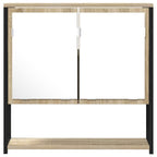 Espejo de baño con estante con espejo Beige 60 x 16 x 60 cm