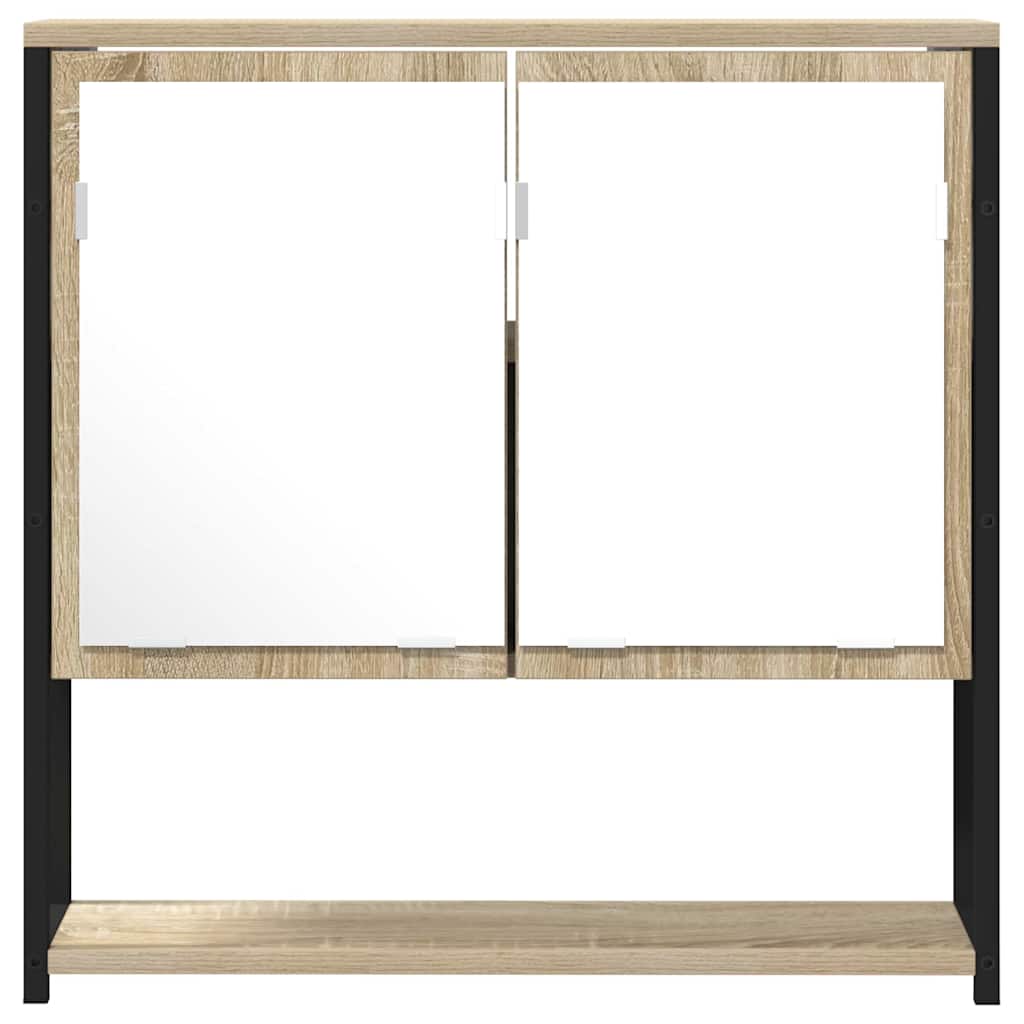 Espejo de baño con estante con espejo Beige 60 x 16 x 60 cm
