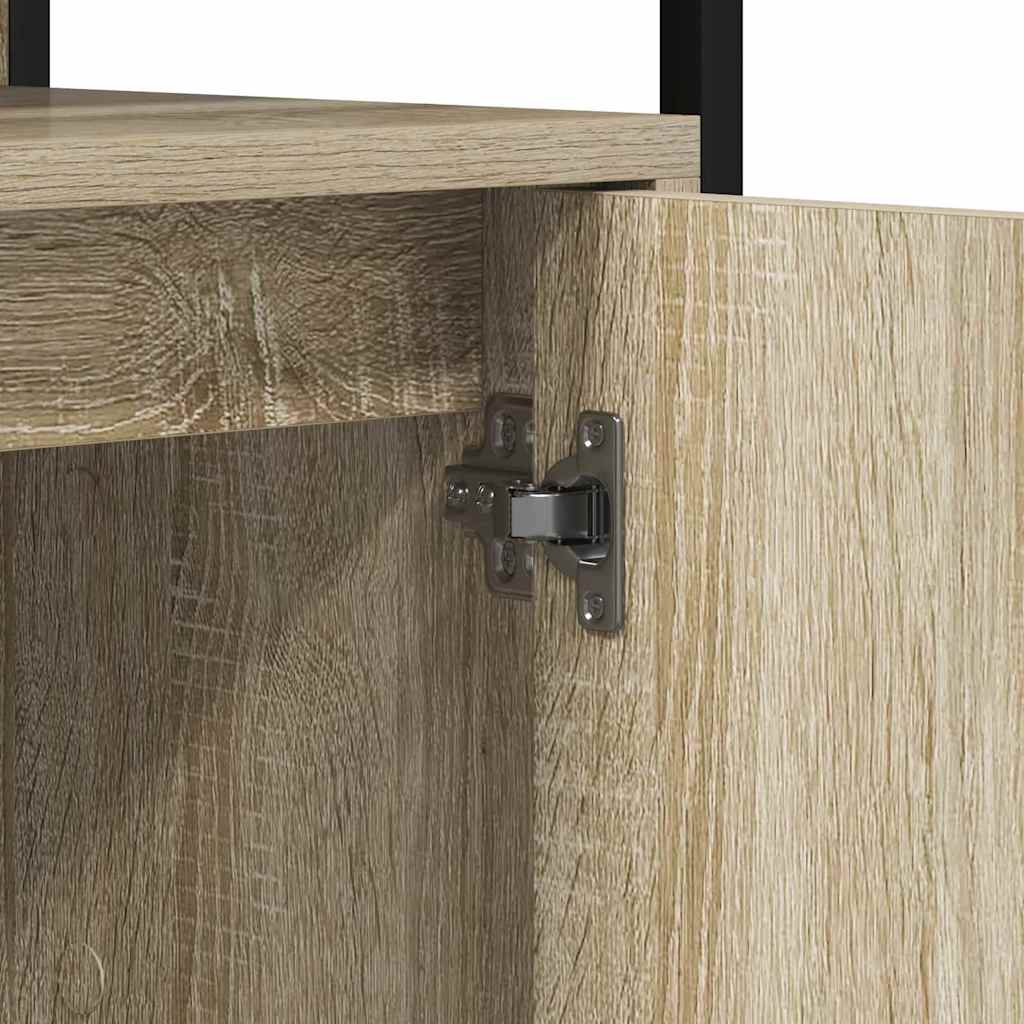 Gabinete de Lavabo para Baño con puerta Marrón 80 x 30 x 60 cm