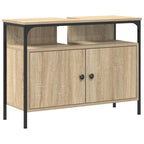 Gabinete de Lavabo para Baño con puerta Marrón 80 x 30 x 60 cm