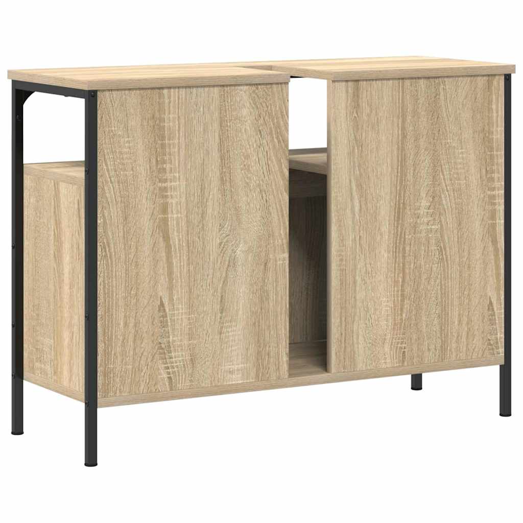 Gabinete de Lavabo para Baño con puerta Marrón 80 x 30 x 60 cm