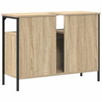 Gabinete de Lavabo para Baño con puerta Marrón 80 x 30 x 60 cm
