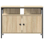 Gabinete de Lavabo para Baño con puerta Marrón 80 x 30 x 60 cm