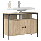 Gabinete de Lavabo para Baño con puerta Marrón 80 x 30 x 60 cm